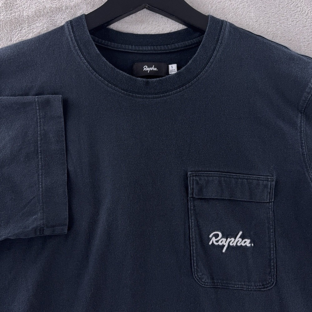 Rapha Logo Pocket T Shirt Mens Size‎ Small Black Cotton Casual Cycling